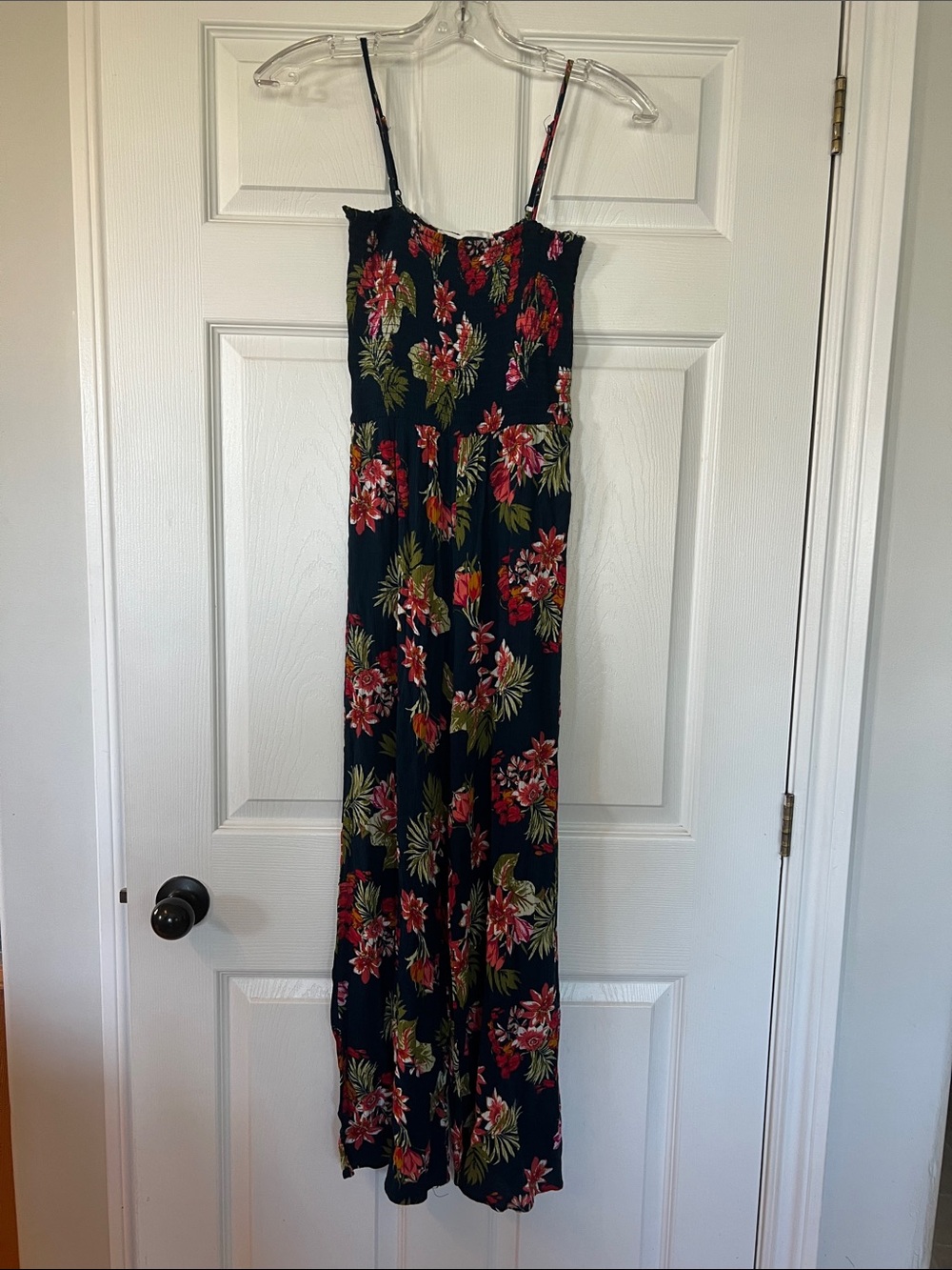 Bluenotes Navy Floral Spaghetti-Strap Jumpsuit
